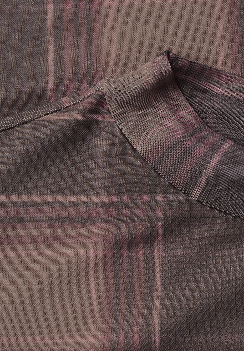 Langarm Mesh-Shirt mit Rundhals und Print