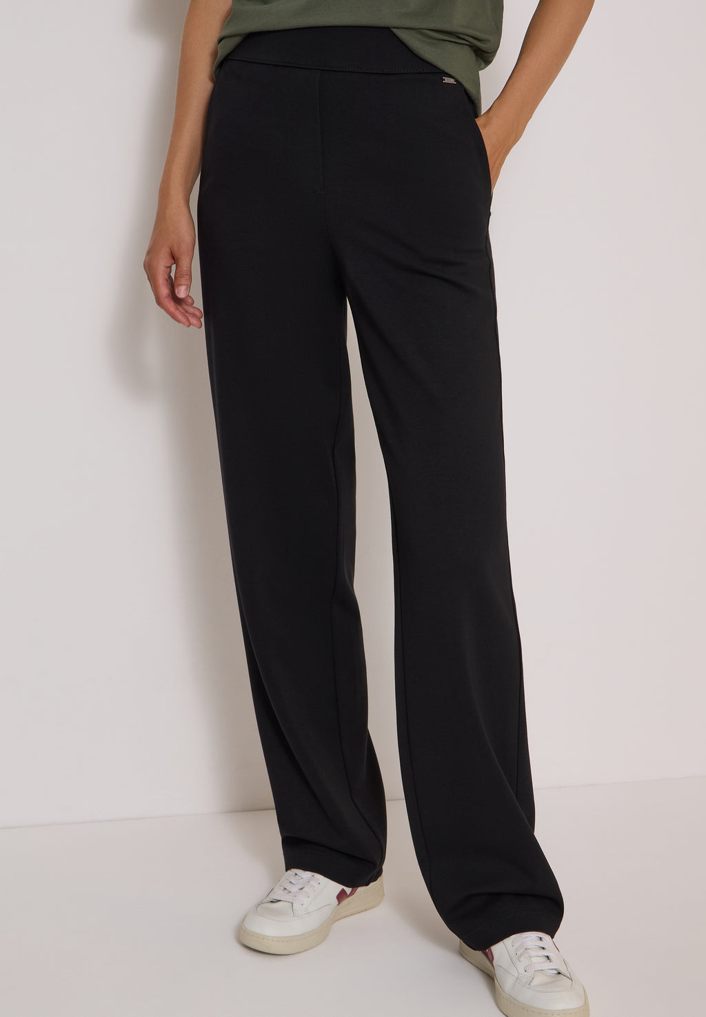High Waist Straight Leg Hose im Loose Fit