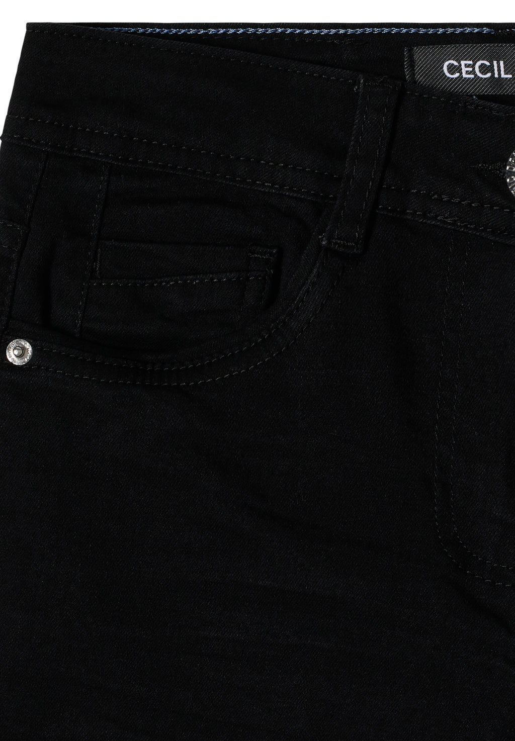 Mid Waist Straight Leg Jeans im Casual Fit