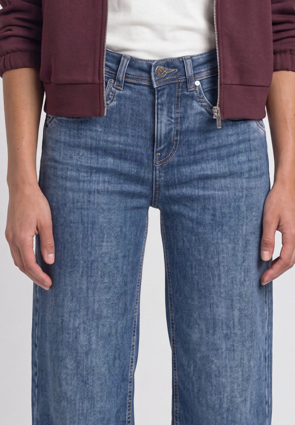 High Waist Wide Leg Jeans im Loose Fit