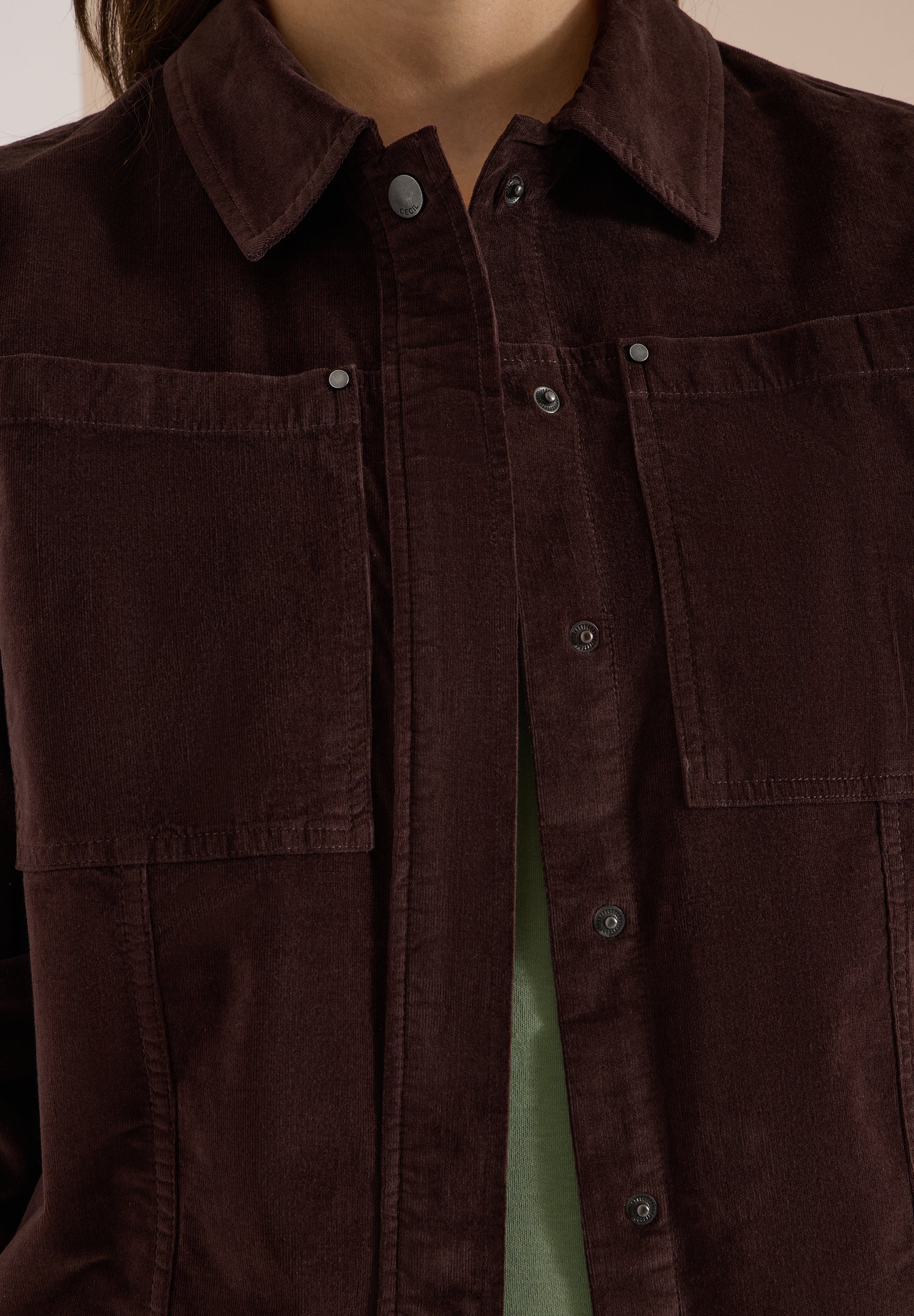 Feincord Overshirt mit Brusttaschen