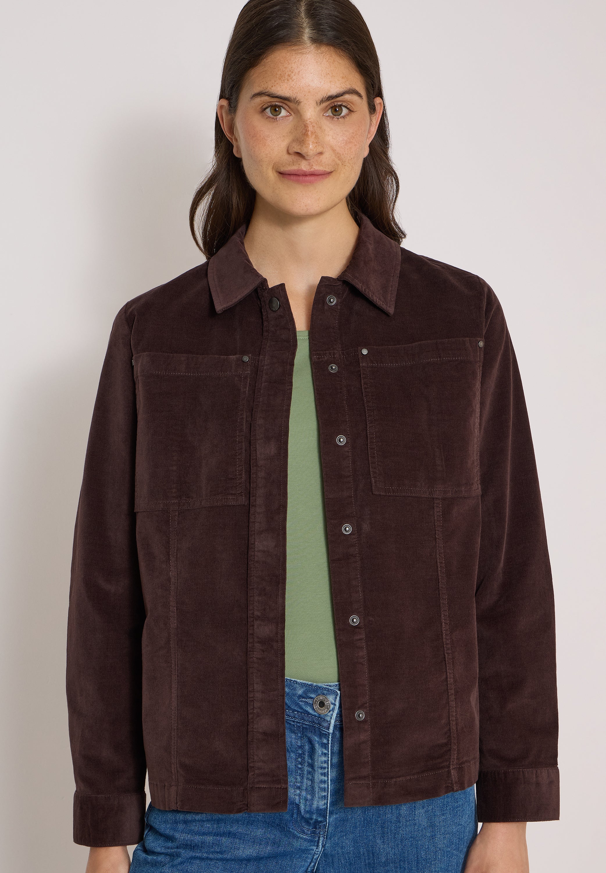 Feincord Overshirt mit Brusttaschen