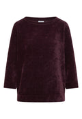 3/4-Arm Shirt aus Cord mit Boat Neck