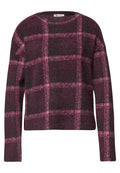 Langarm Shirt mit Rundhals und Karomuster