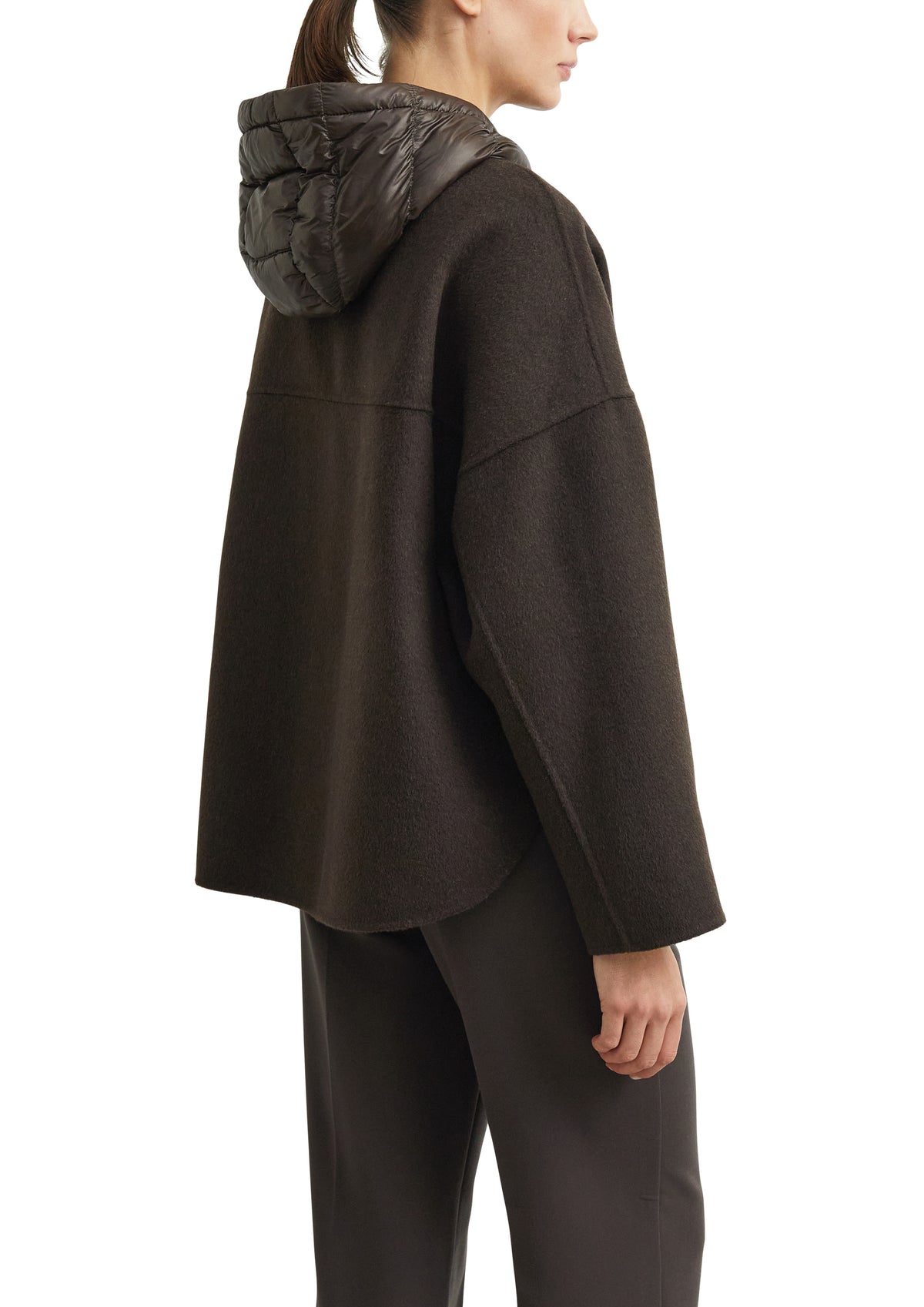 Cape-Jacke mit fixierter Kapuze von Comma