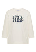 3/4-Arm Shirt mit Wording im Leo-Look