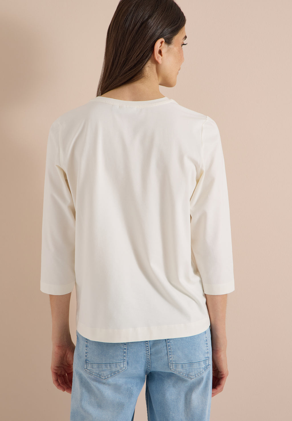 3/4-Arm Shirt mit Wording im Leo-Look