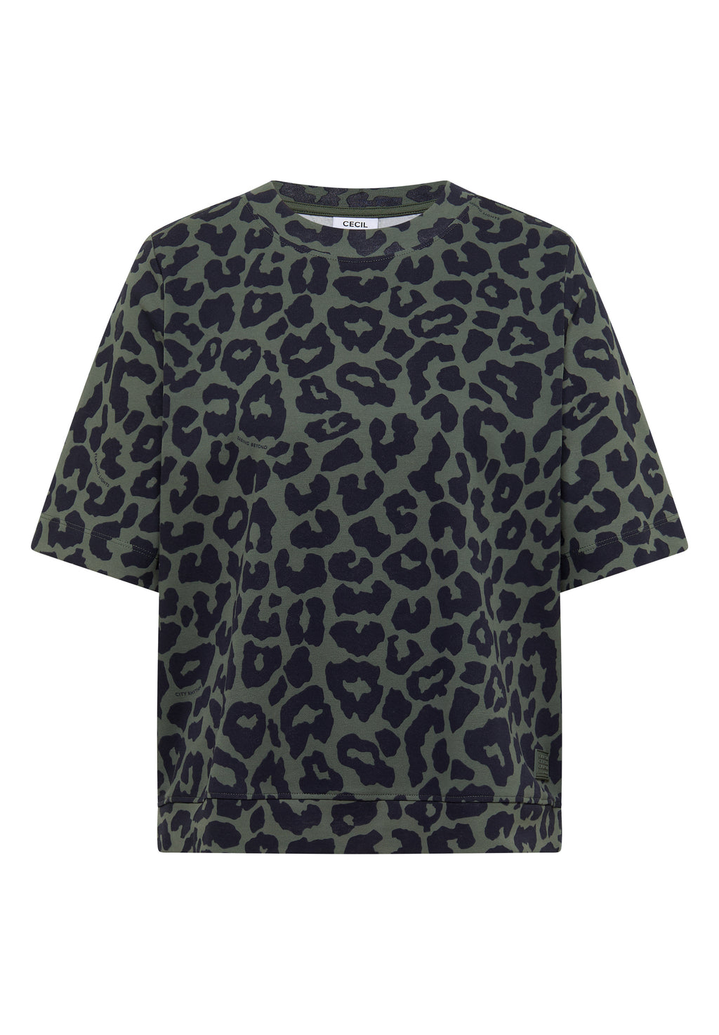 T-Shirt mit Rundhals und Leo-Muster