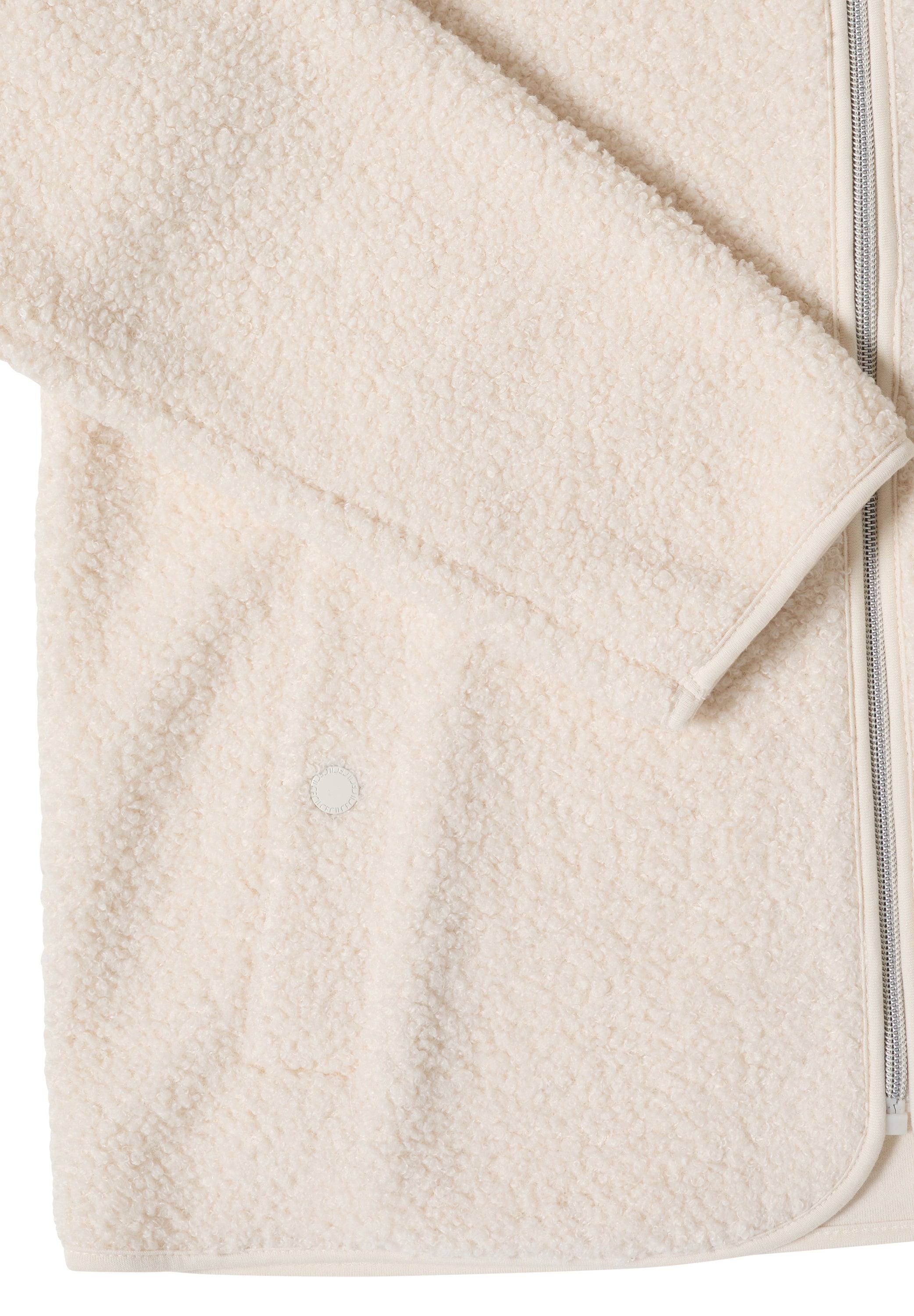 Teddy-Jacke mit Kapuze in Unifarbe