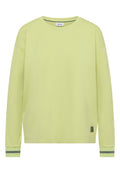 Langarm Shirt mit Rundhals und Streifendetail