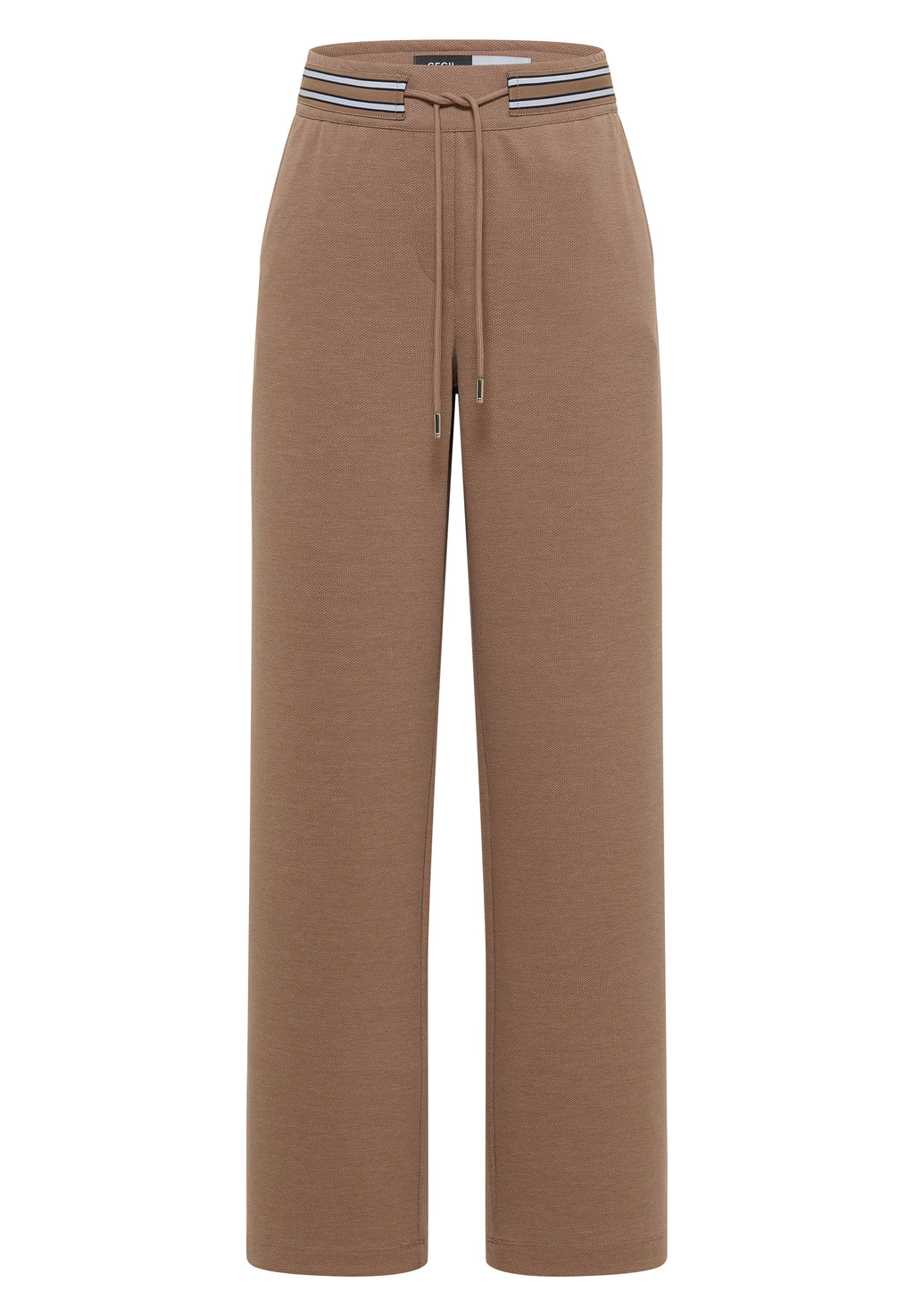 High Waist Straight Leg Hose mit Dessin