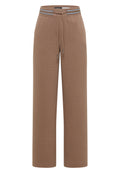 High Waist Straight Leg Hose mit Dessin