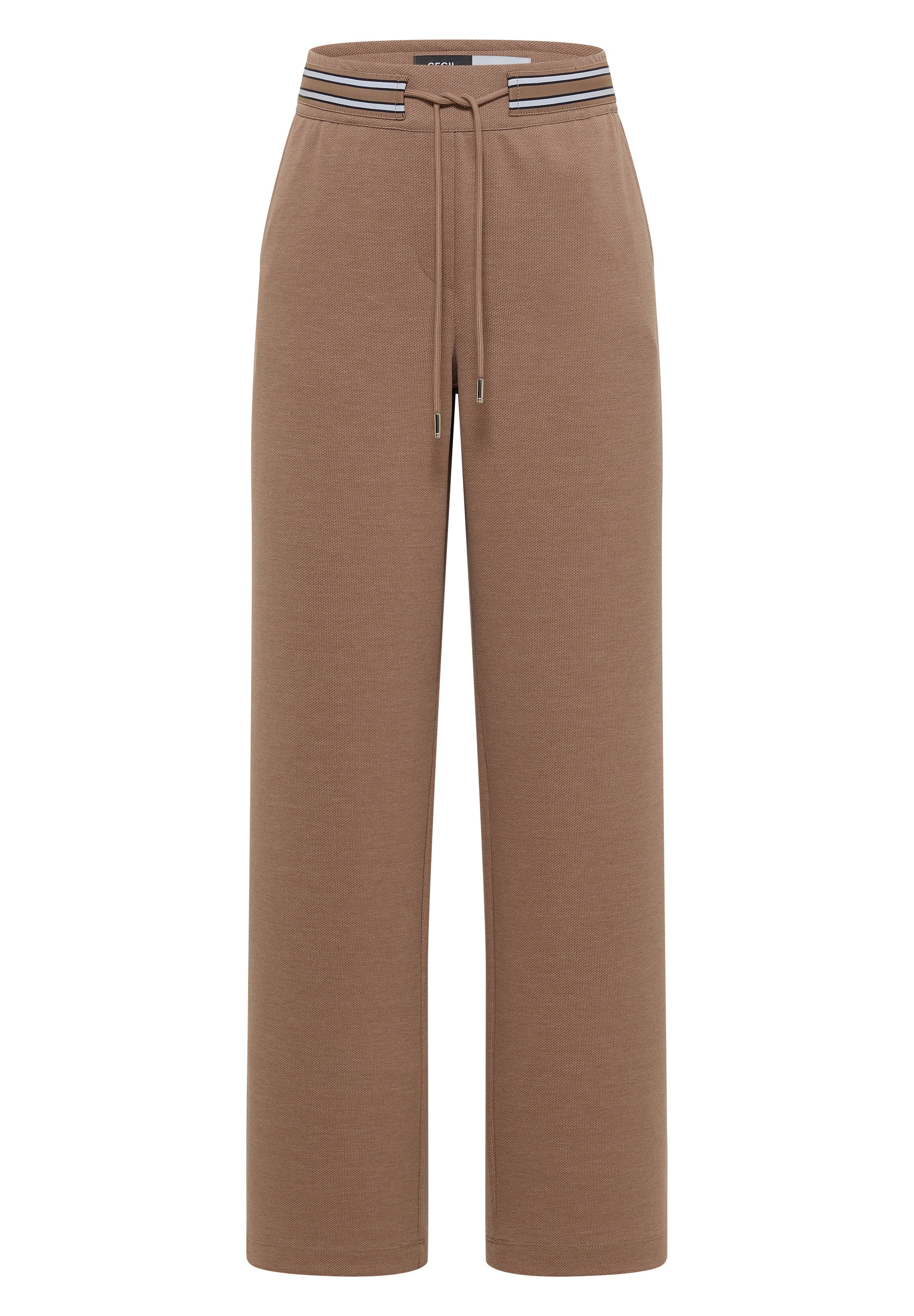 High Waist Straight Leg Hose mit Dessin