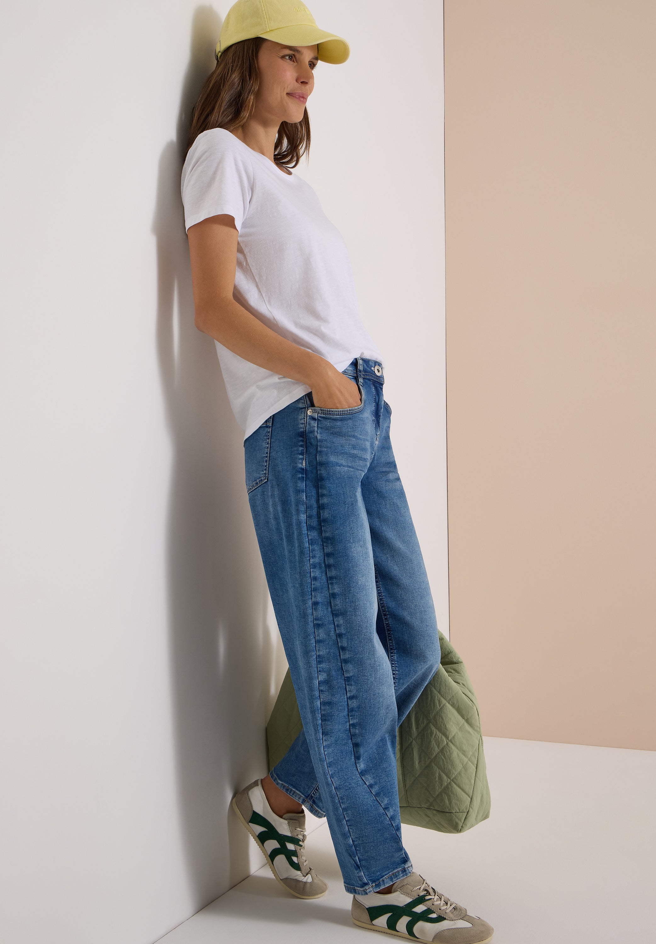 High Waist Barrel Leg Jeans im Loose Fit