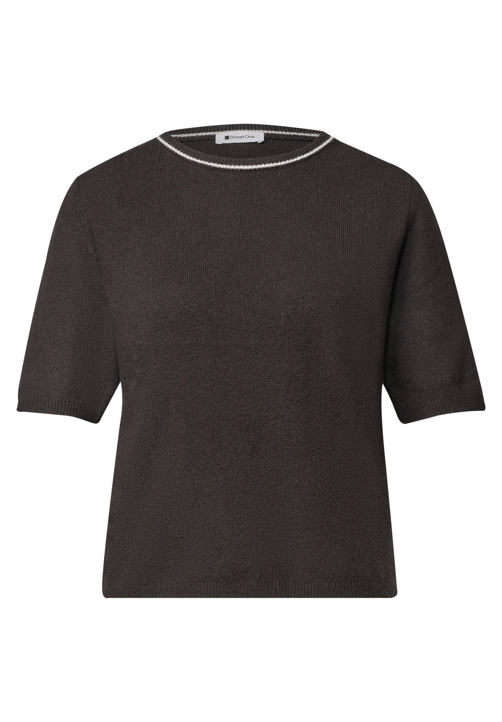 Kurzarm Pullover mit Kontrastdetail