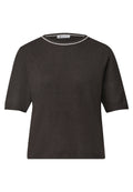 Kurzarm Pullover mit Kontrastdetail