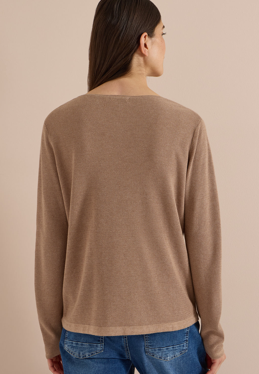 Pullover mit Rundhals und Struktur