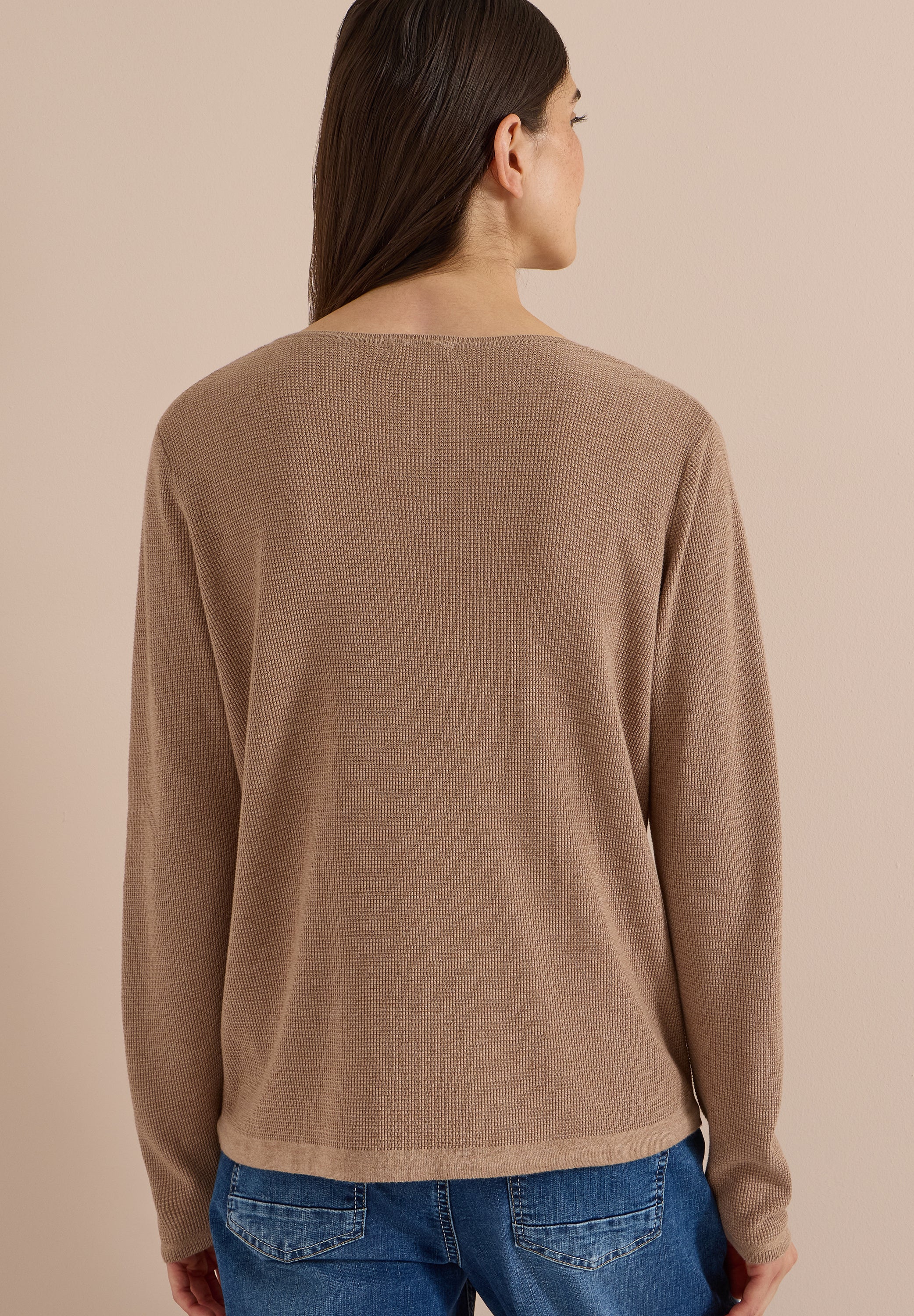 Pullover mit Rundhals und Struktur