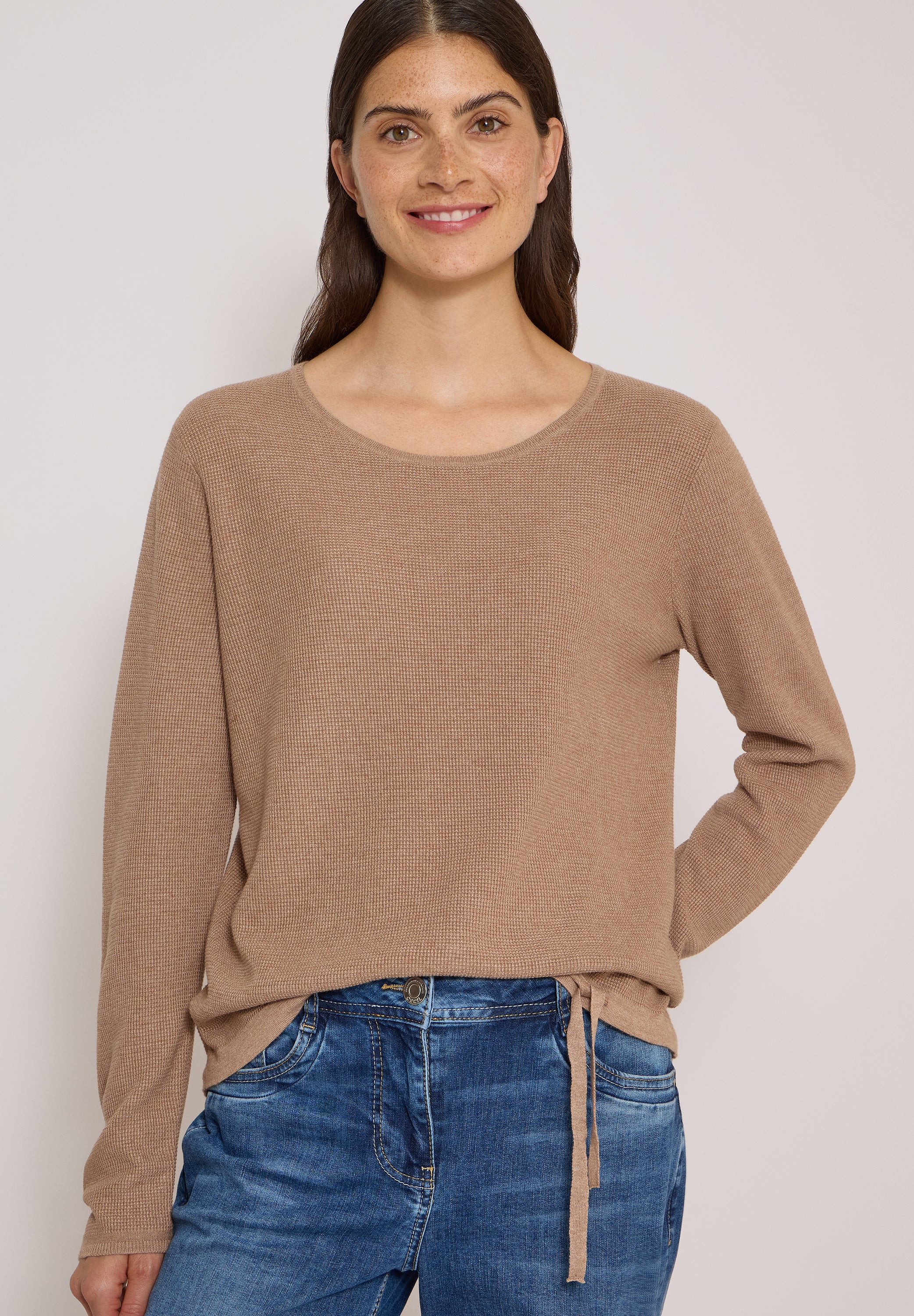 Pullover mit Rundhals und Struktur