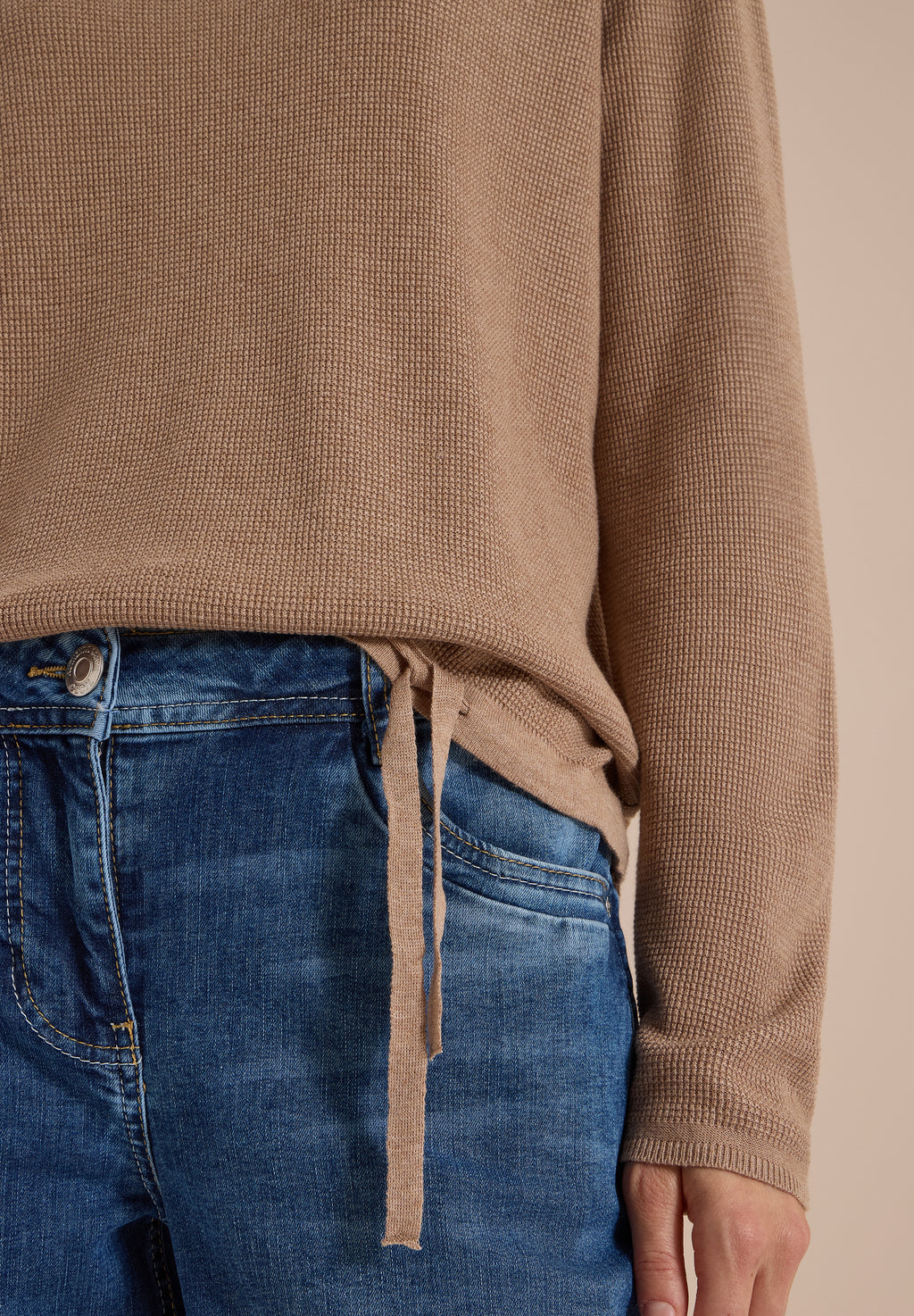 Pullover mit Rundhals und Struktur