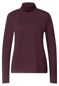 Langarm Shirt in Unifarbe mit Rollkragen
