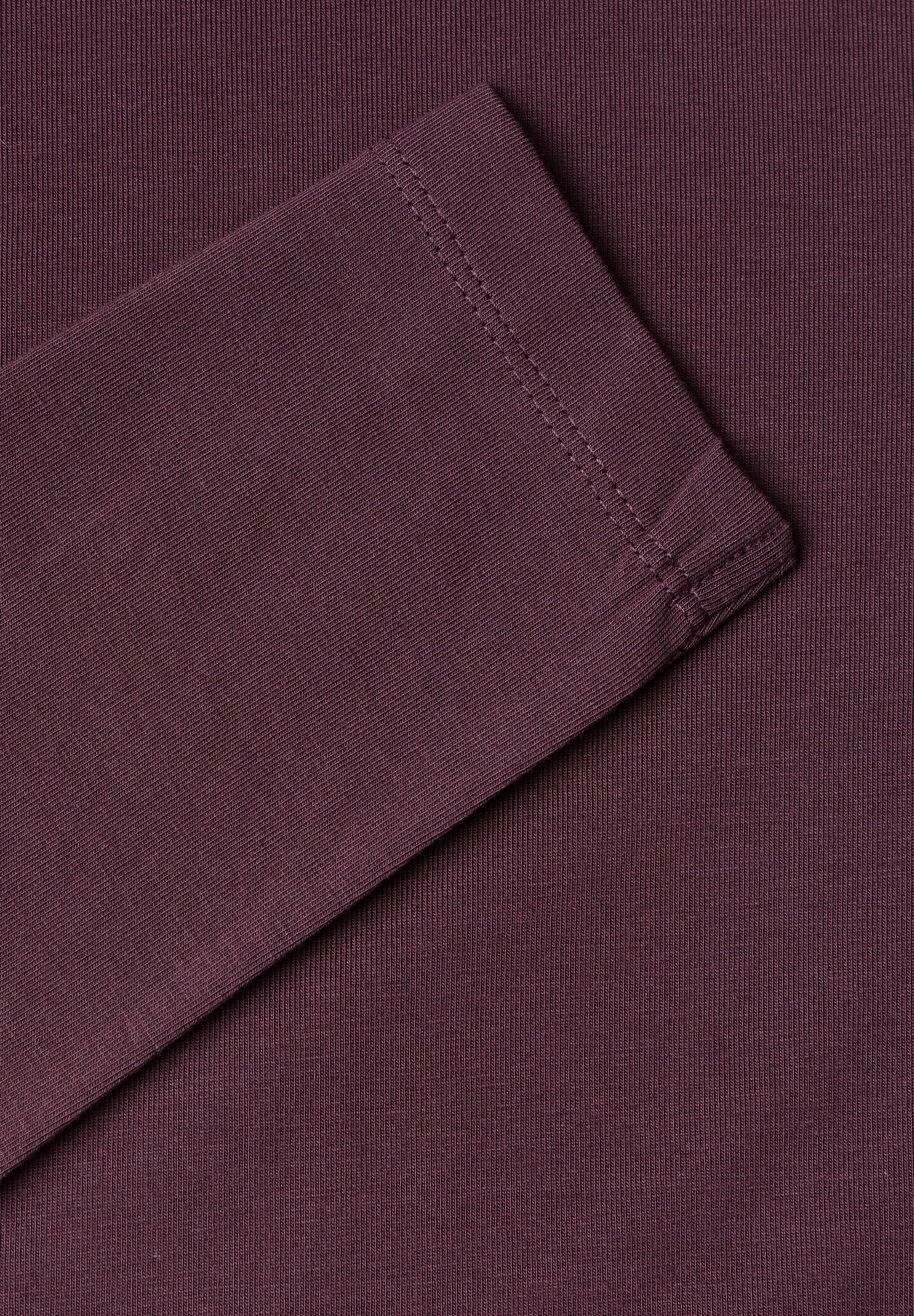 Langarm Shirt in Unifarbe mit Rollkragen