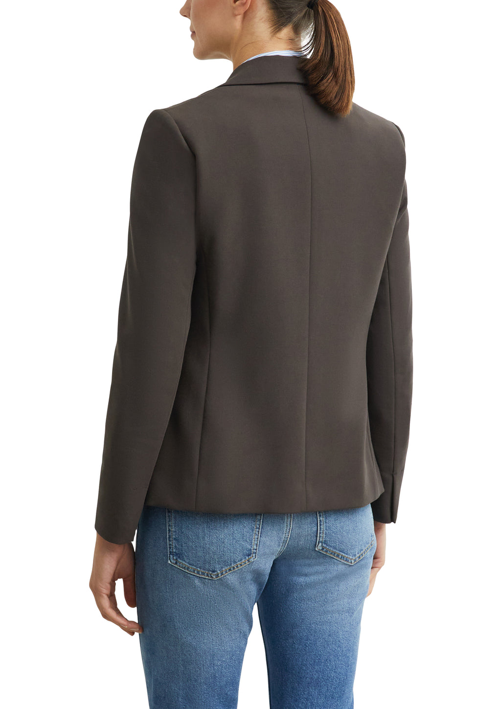 Blazer mit Reverskragen und Einknopf von Comma