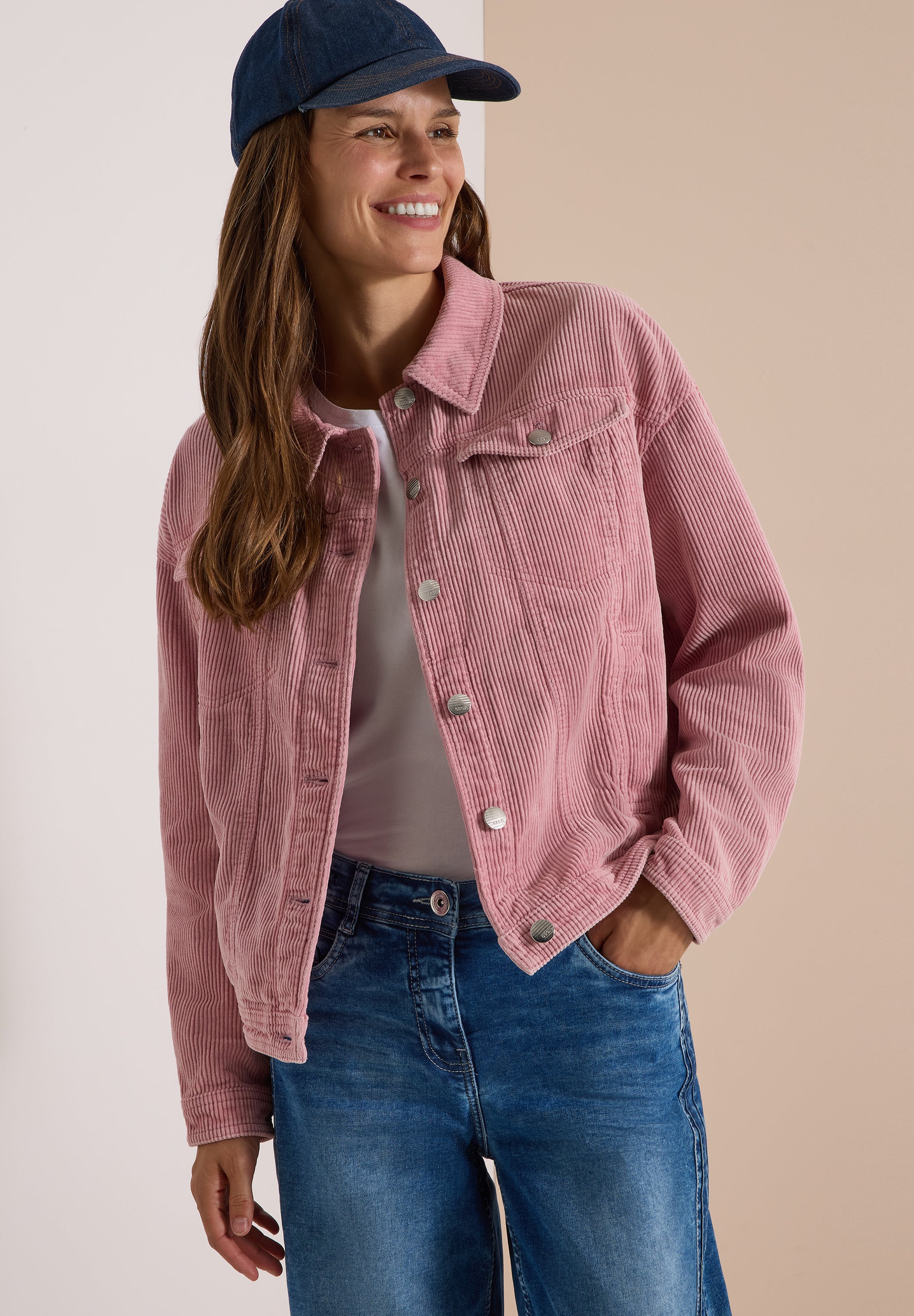 Cord-Overshirt im Washed-Look