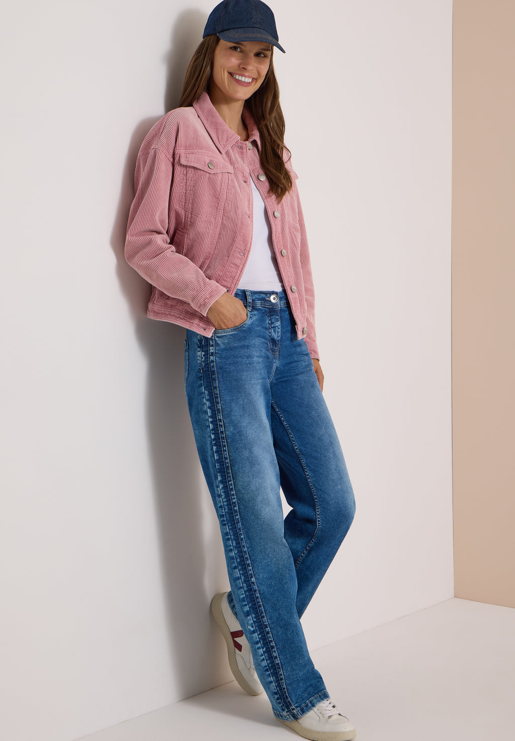 Cord-Overshirt im Washed-Look