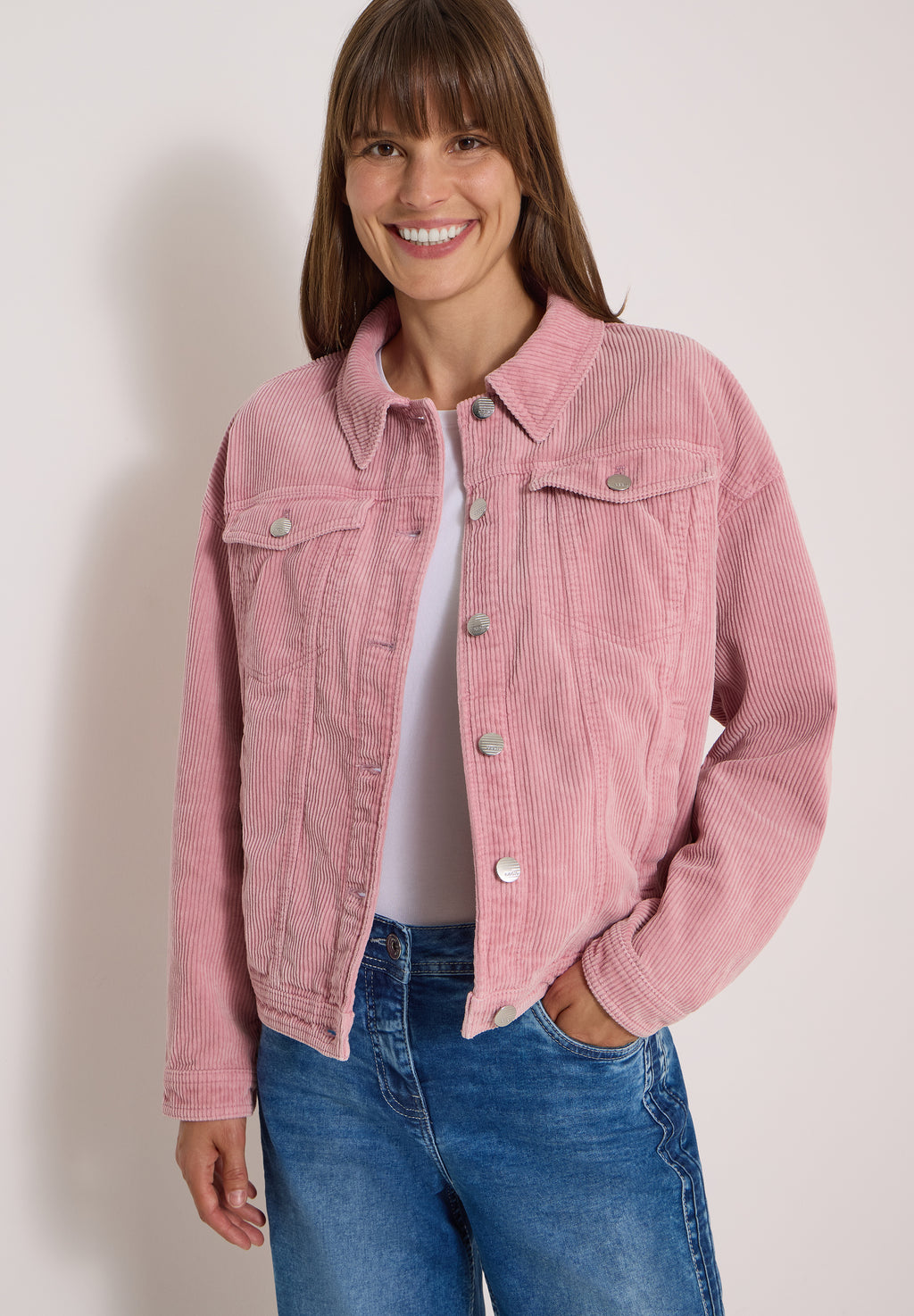Cord-Overshirt im Washed-Look
