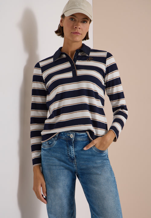 Langarm Poloshirt mit Knöpfen von Cecil