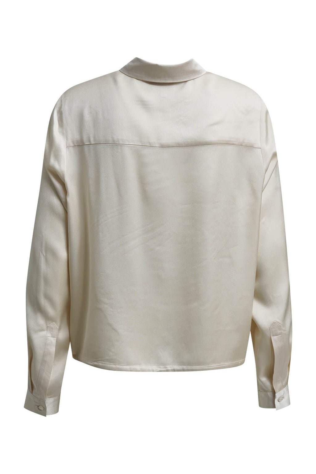cropped blouse with drawstring at hem 1/1 sleeve