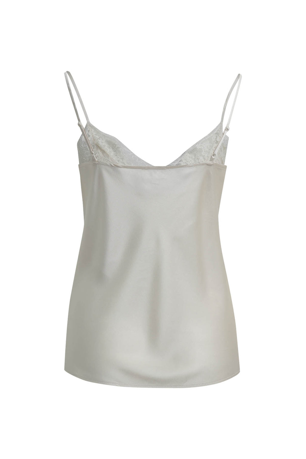 woven top w/ adjustable straps lace at armhole& front neck