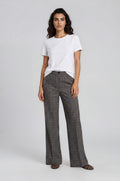 wideleg pants with elastic wb and button closure french pocket