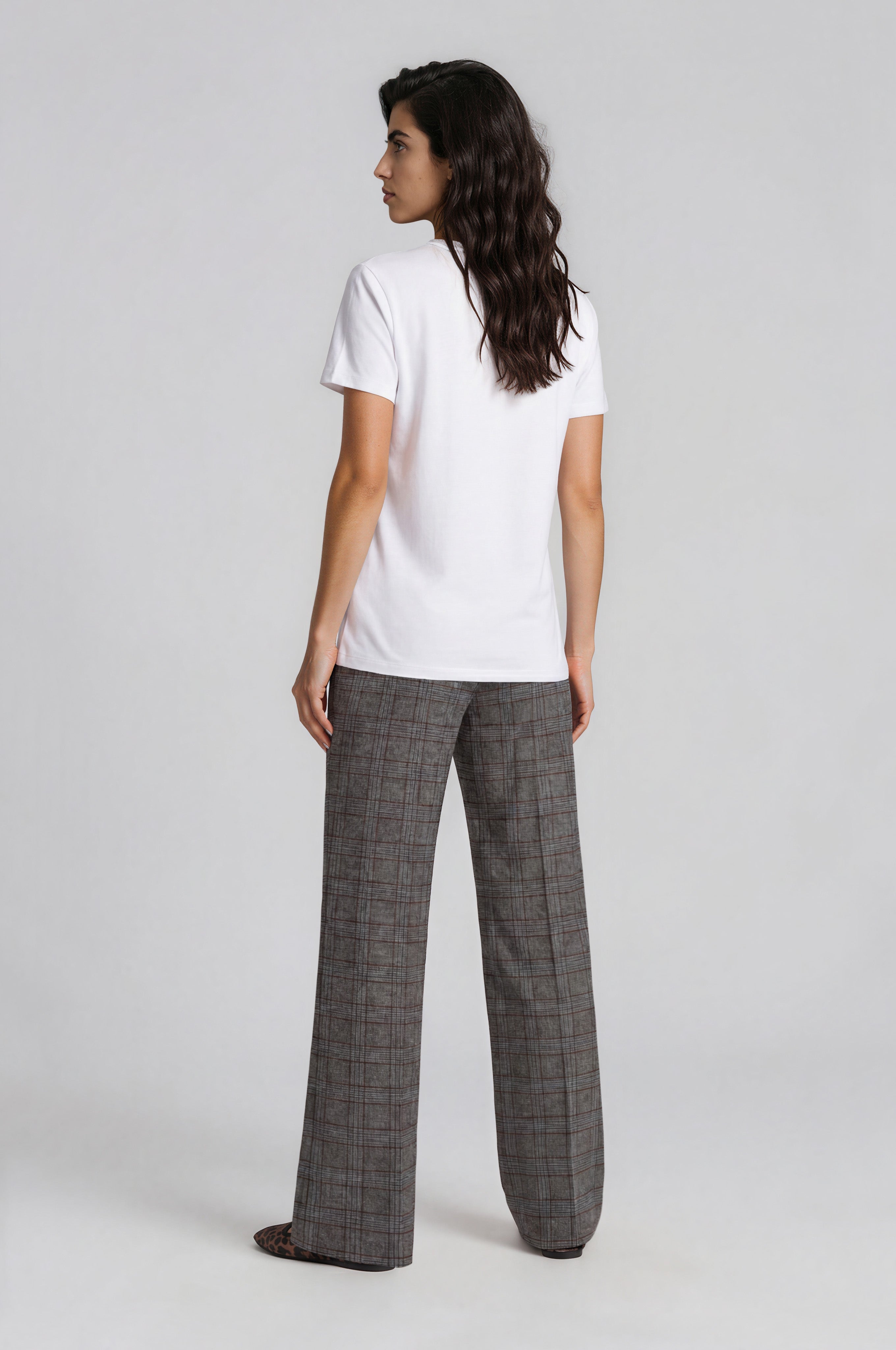 wideleg pants with elastic wb and button closure french pocket