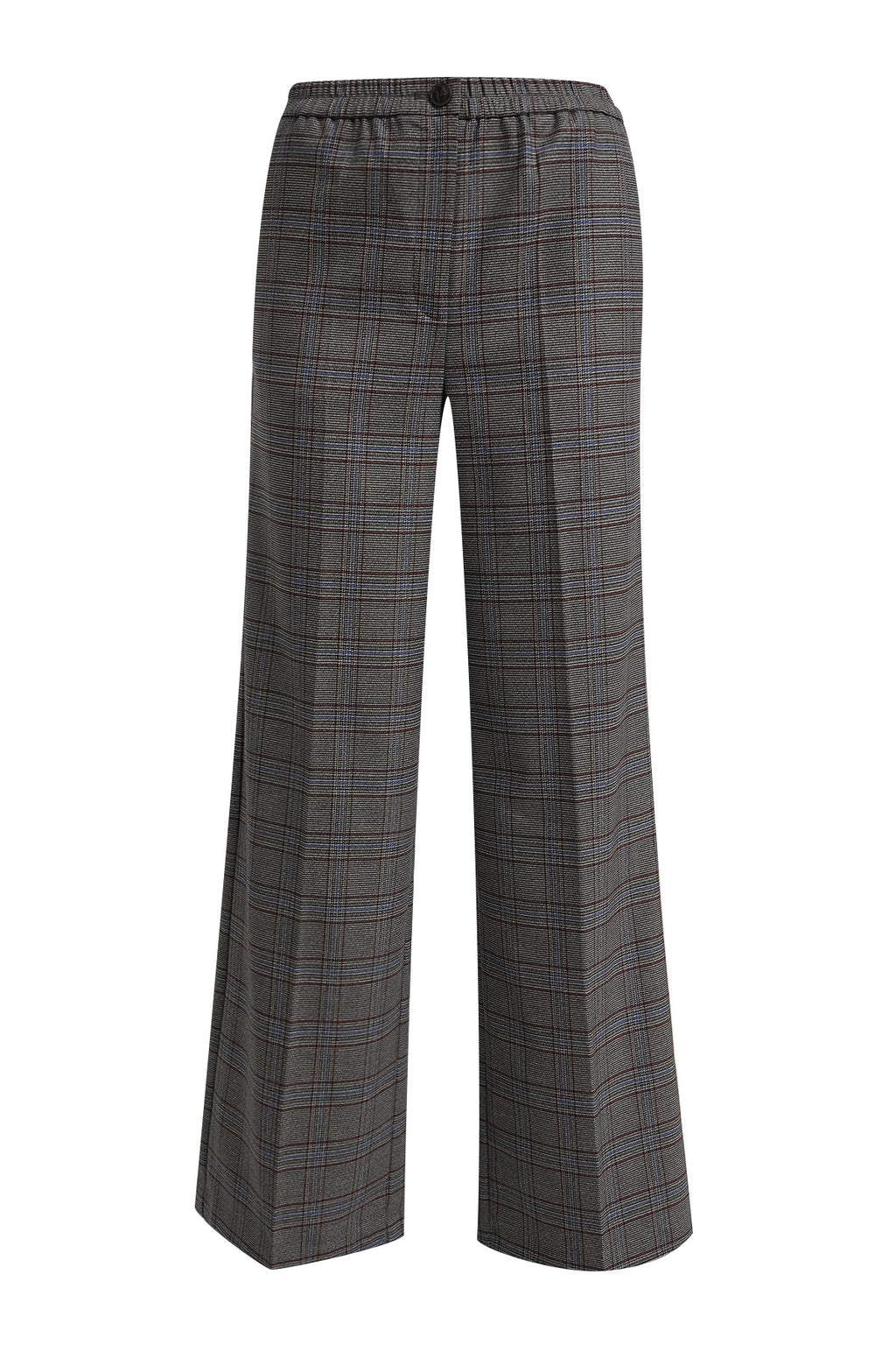 wideleg pants with elastic wb and button closure french pocket
