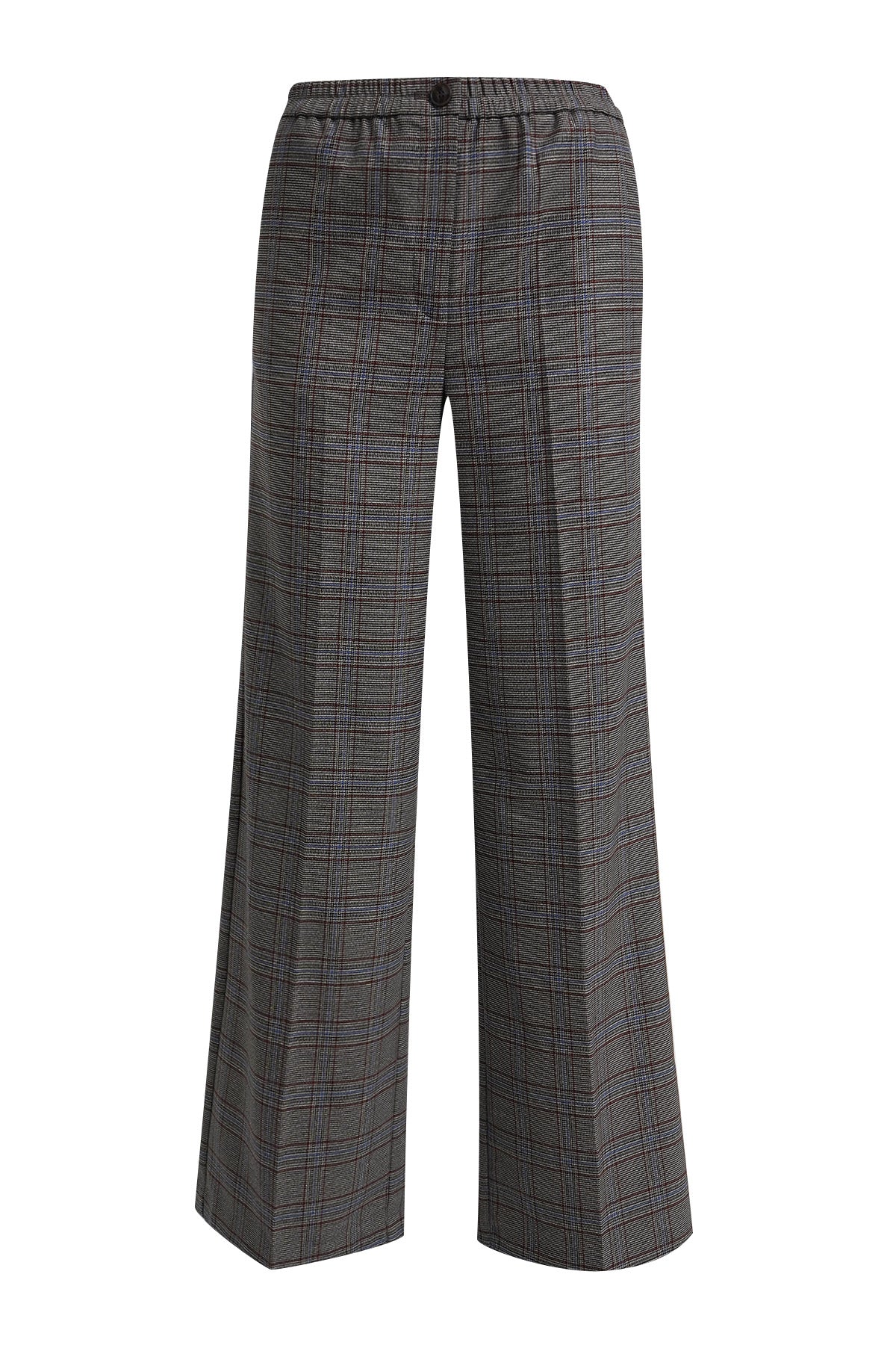 wideleg pants with elastic wb and button closure french pocket