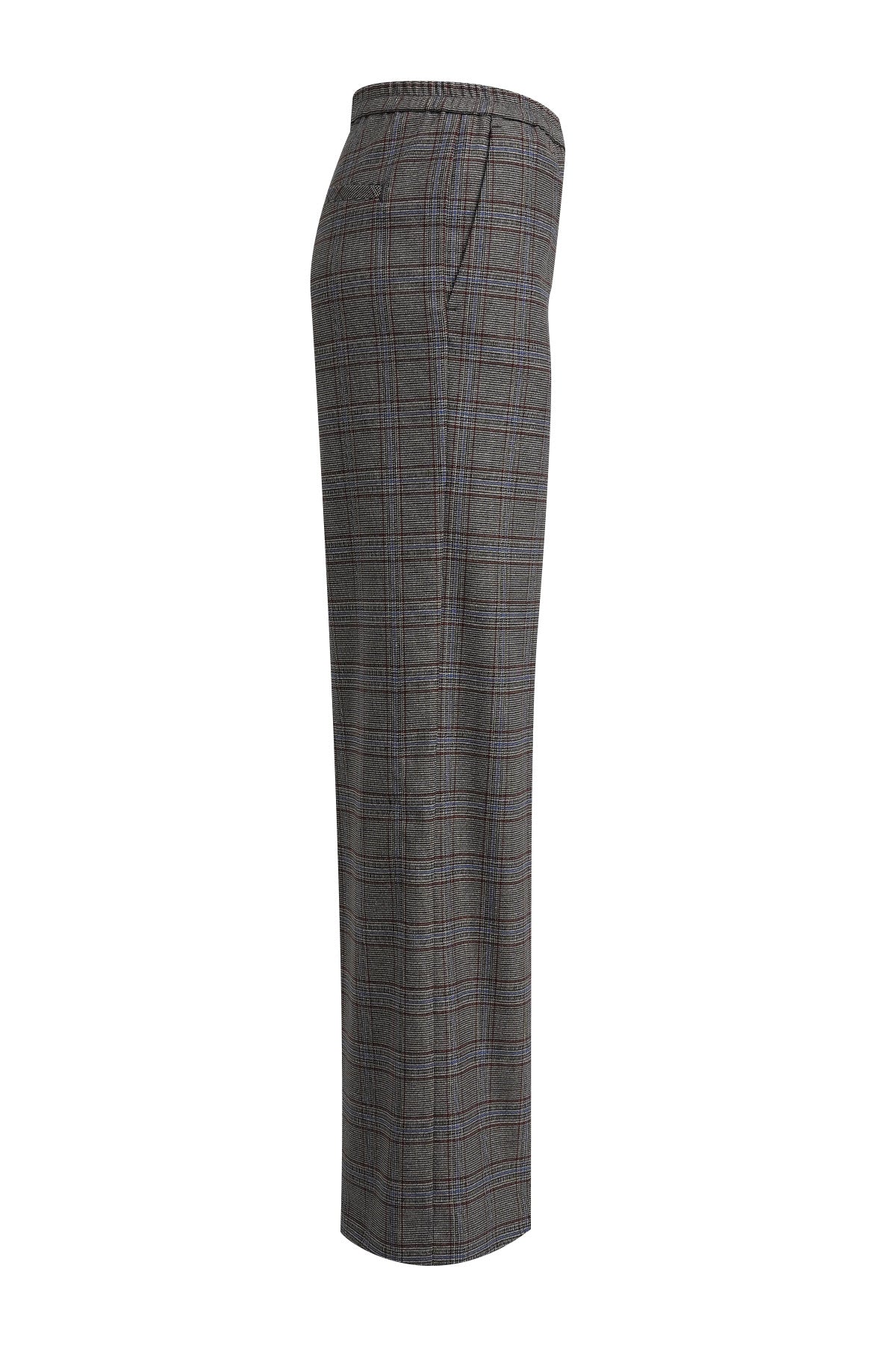 wideleg pants with elastic wb and button closure french pocket