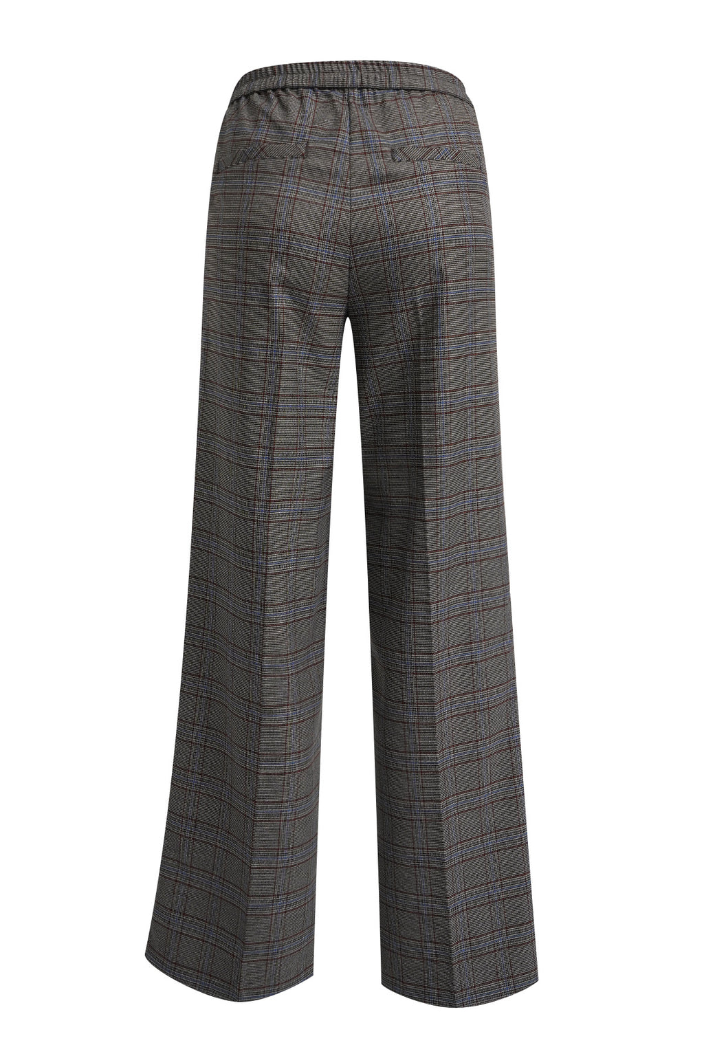 wideleg pants with elastic wb and button closure french pocket