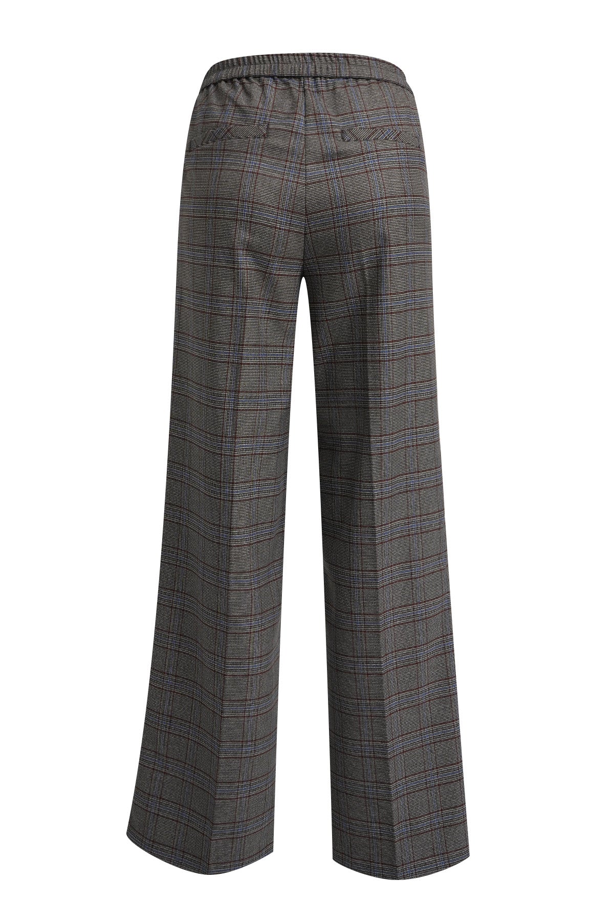 wideleg pants with elastic wb and button closure french pocket