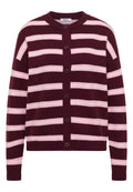 Cardigan mit Rundhals und Streifen