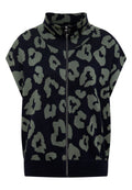 Doubleface Weste mit Kragen und Zipper