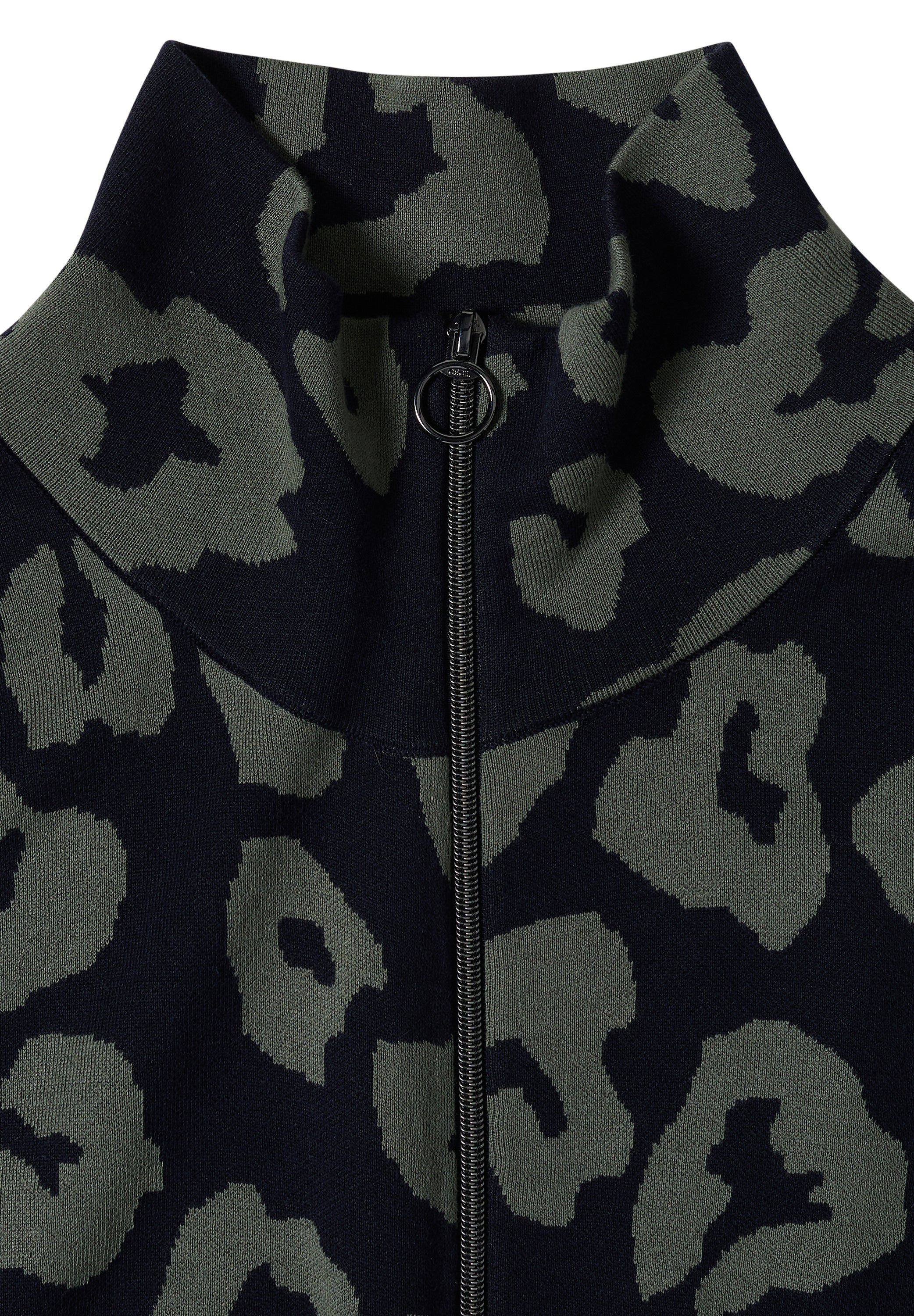 Doubleface Weste mit Kragen und Zipper