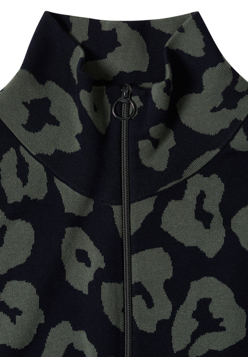 Doubleface Weste mit Kragen und Zipper