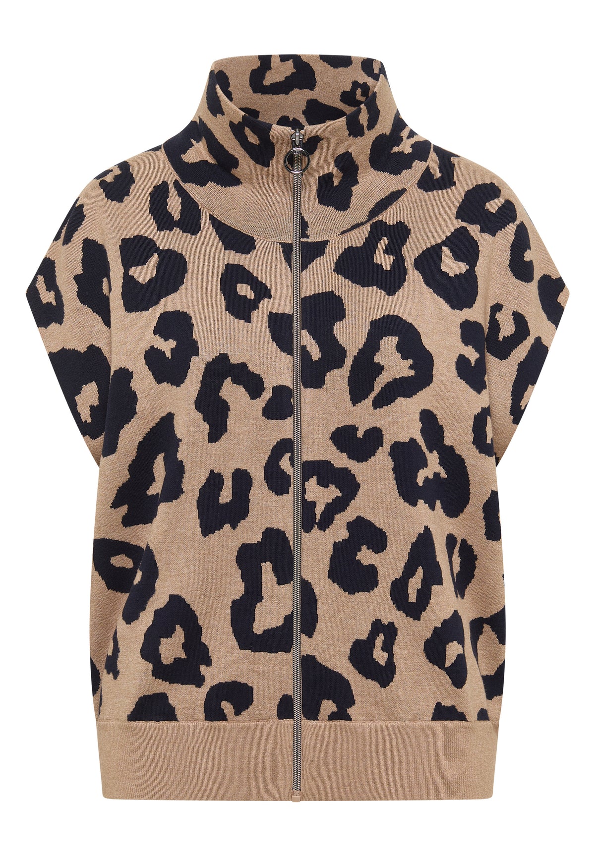 Doubleface Weste mit Kragen und Zipper von Cecil