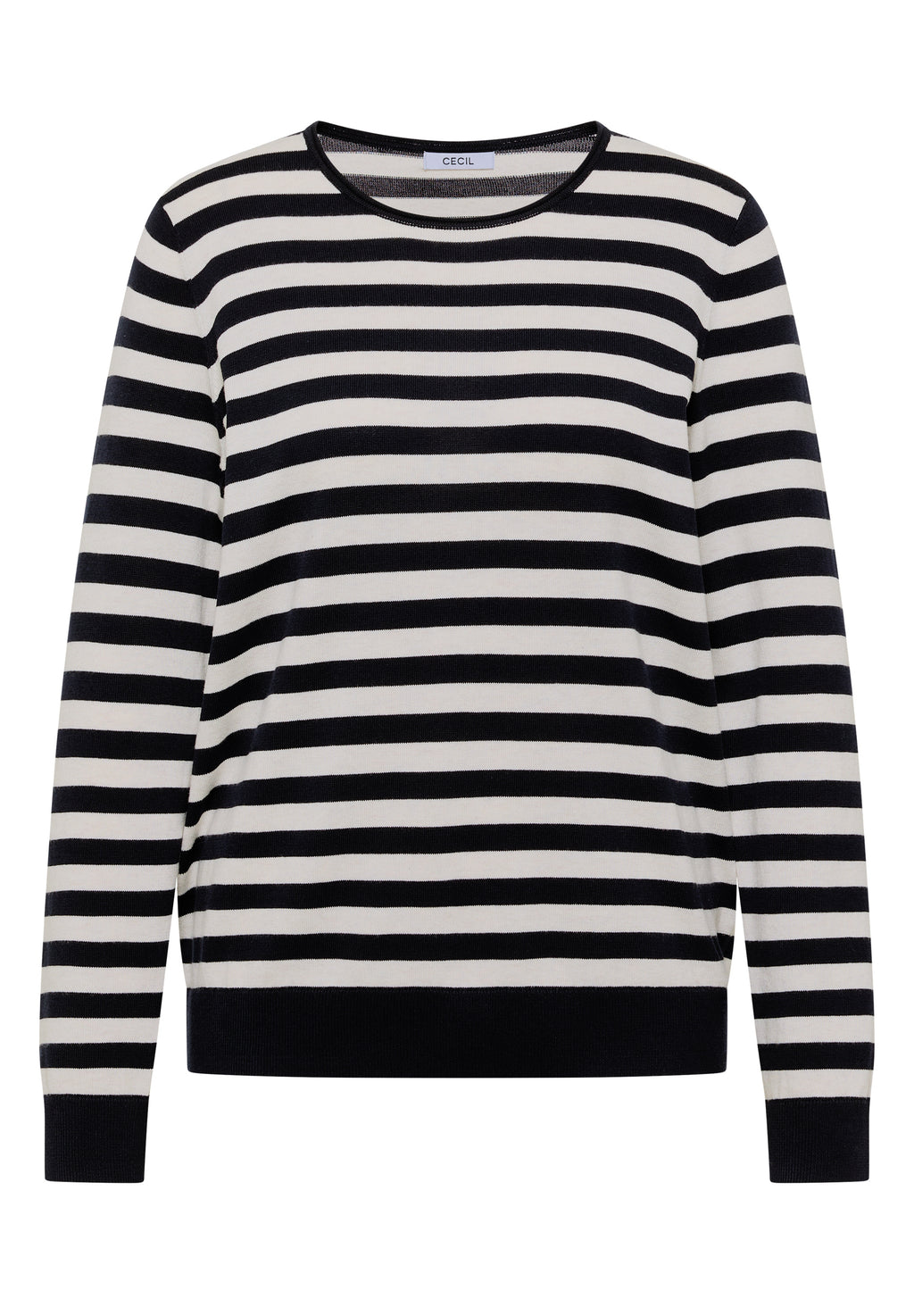 Pullover mit Rundhals und Streifen