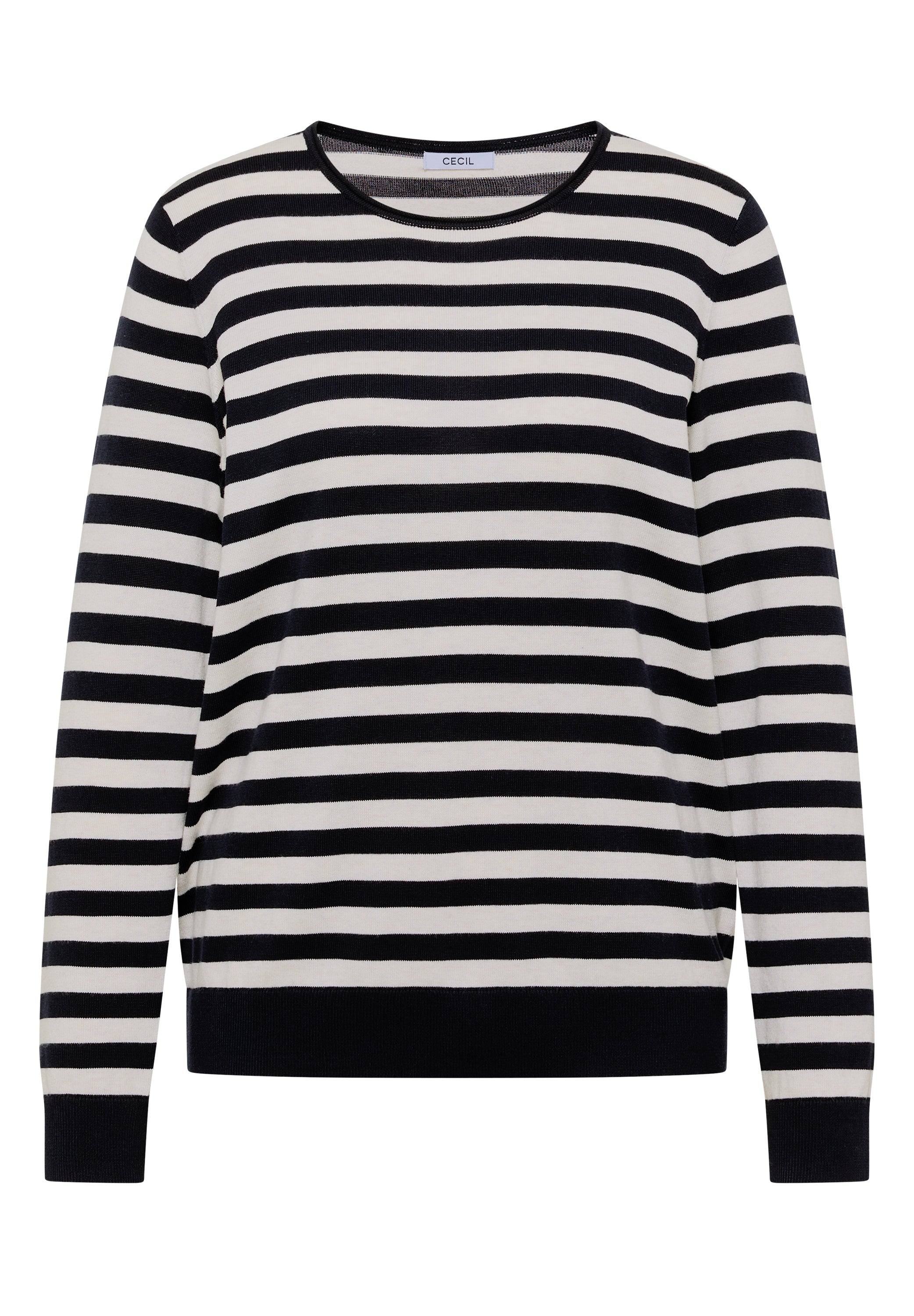 Pullover mit Rundhals und Streifen