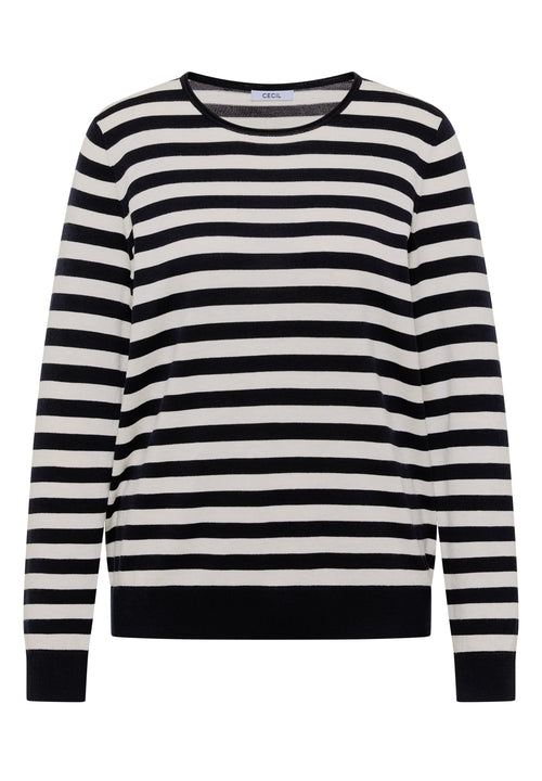 Pullover mit Rundhals und Streifen