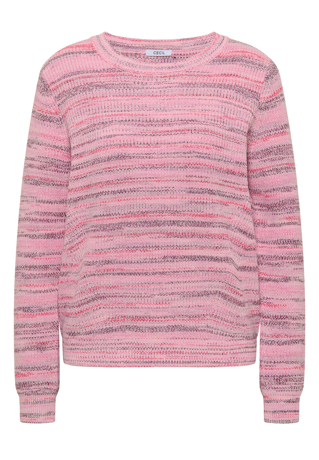 Pullover mit Rundhals und Space-Dye-Optik