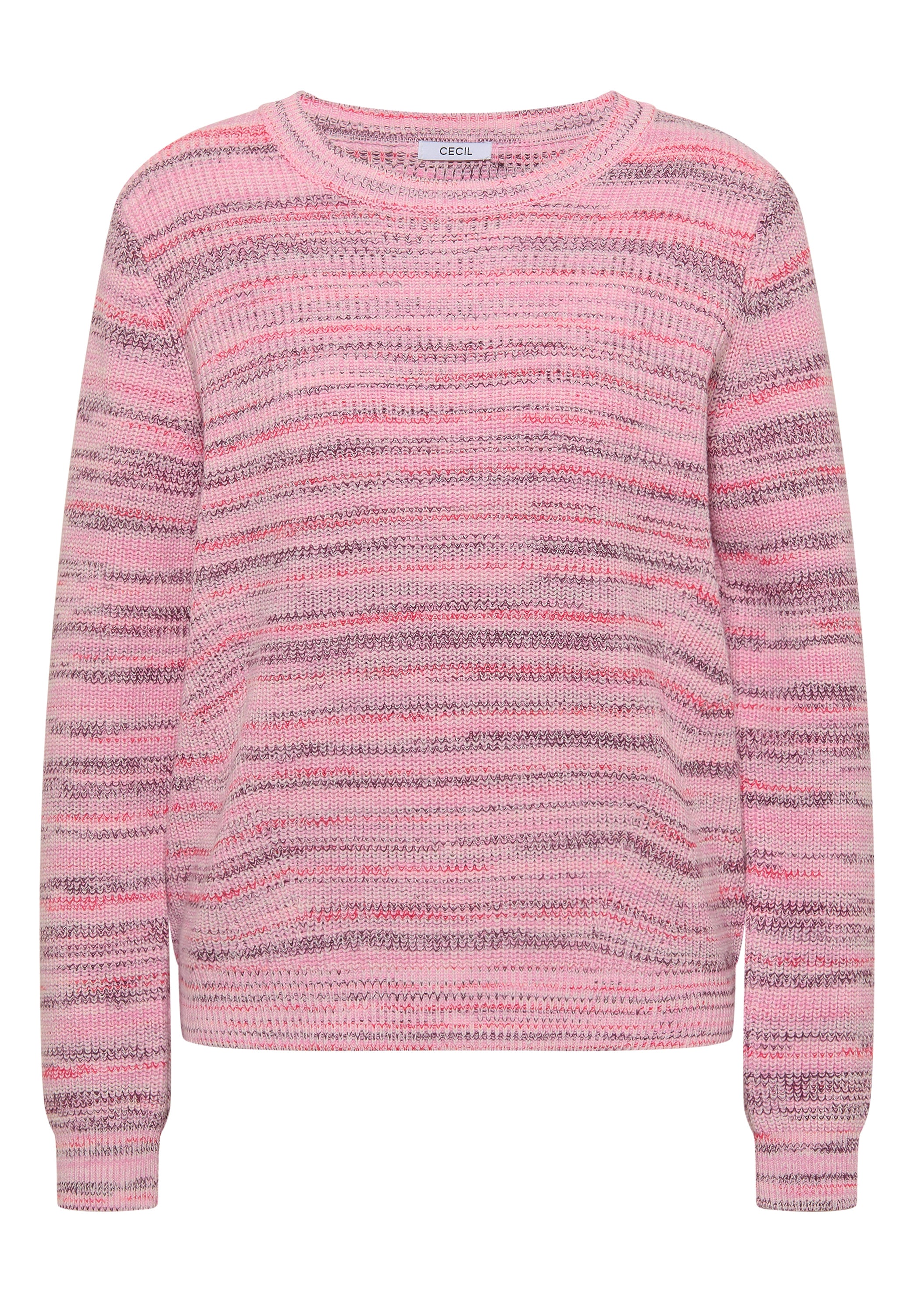 Pullover mit Rundhals und Space-Dye-Optik